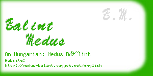 balint medus business card